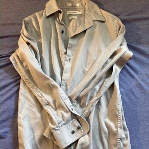 Calvin Klein Sateen Button Down Dress Shirt
